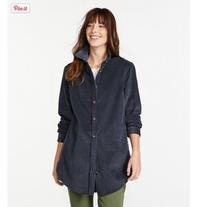 LL Bean Tunic in Navy Corduroy Size Large NWOT unworn